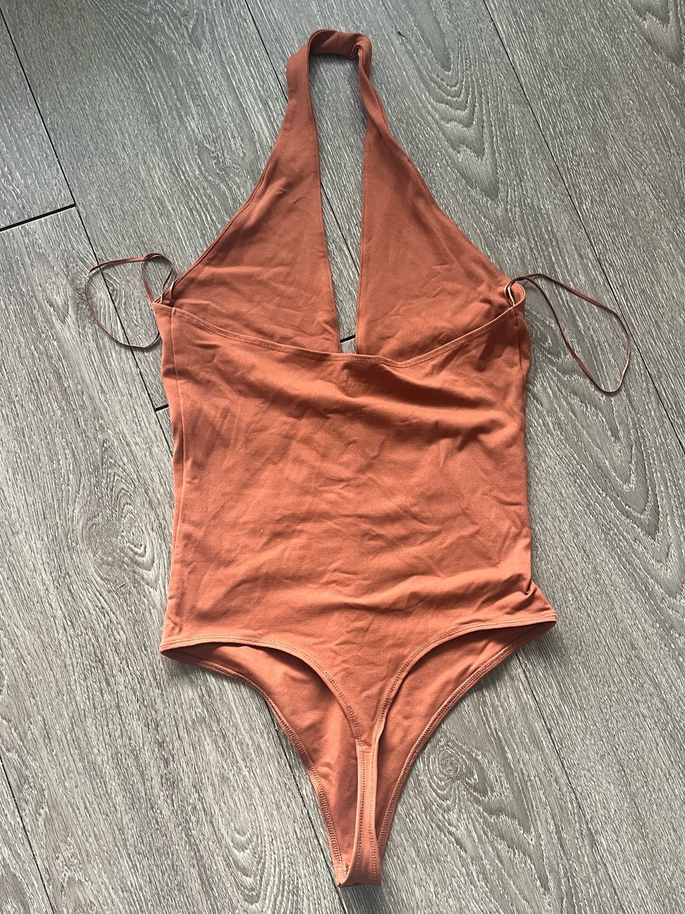 Abercrombie & Fitch Rust Orange/Red Halter Bodysuit - Picture 6 of 6